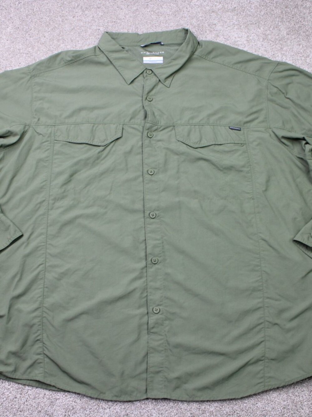 Columbia Silver Ridge Shirt Mens 4XLXXXXL Green Omni-Shade Sun Protection L/S